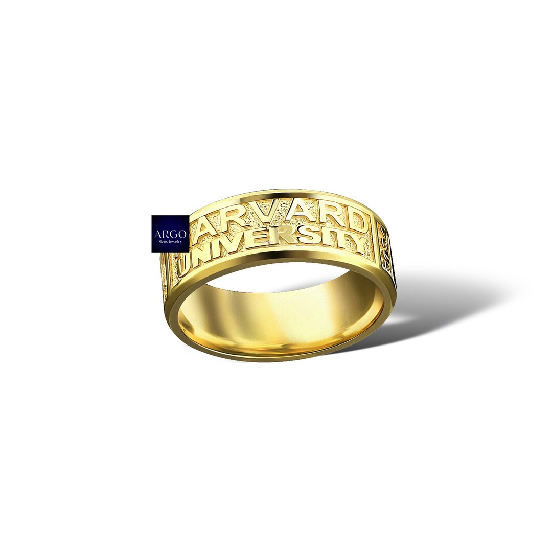 14k Gold High School Class Ring, Solid Graduation Ring, 14k College
