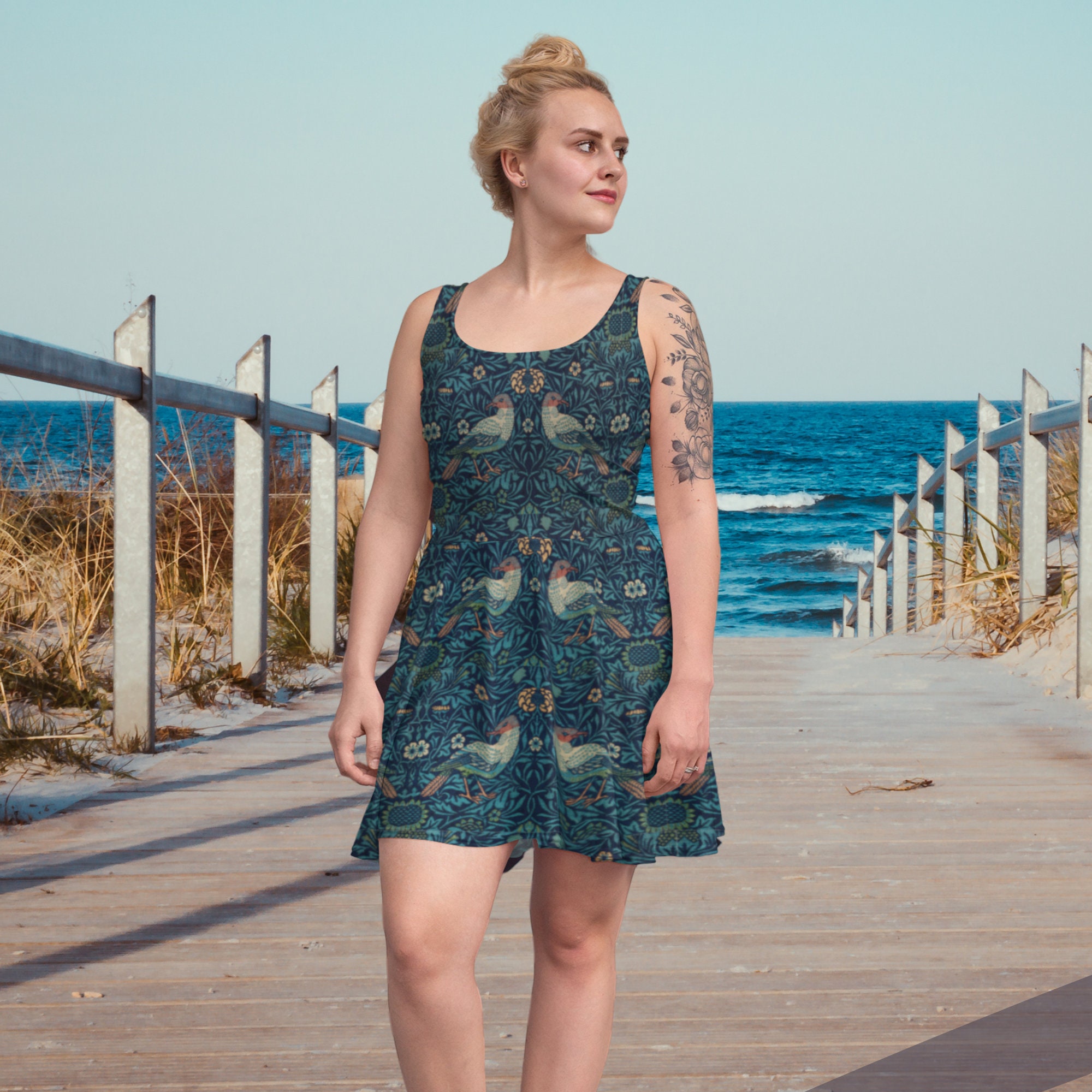 Mid Century William Morris Art Summer Dress/ Elegant Flowy Dress Great ...