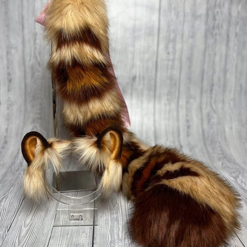 MTO Realistic Faux Fur Golden Leopard Ears and Tail Etsy