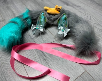 Alien Cheshire Cat Ears and Tail