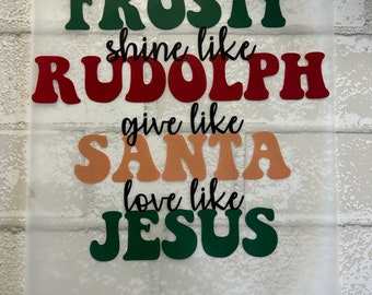 Baby Toddler & Kids Rudolph Jesus Christmas Shirt/Hoodie DTF Transfer | Ready to Press Direct to Film Print | Quick Shipping | DIY