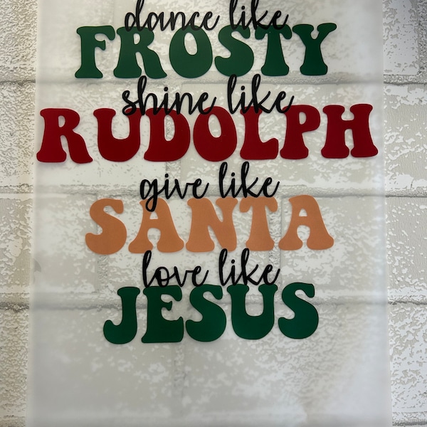 Baby Toddler & Kids Rudolph Jesus Christmas Shirt/Hoodie DTF Transfer | Ready to Press Direct to Film Print | Quick Shipping | DIY