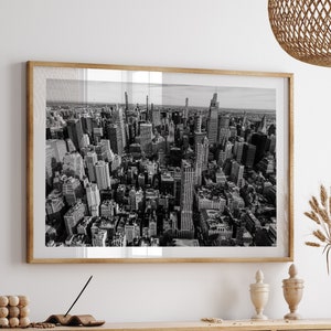 New York Poster Series V, Manhattan Printable Art, Black and White Wall Art, Urban Poster, Vintage Art, City Skyline Print, Original Photo