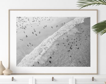 Bondi Beach Printable Art Print, Ocean Print, Black and White Wall Art, Sydney Beach Poster, Printable Poster, Original Photography