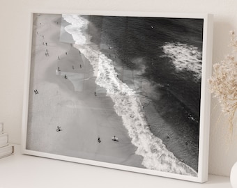 Bondi Beach Printable Art Print, Ocean Print, Black and White Wall Art, Sydney Beach Poster, Printable Poster, Original Photography