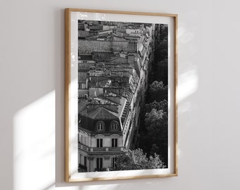 Black and White Paris Urban Printable Art IV, Paris City Poster, Paris Architecture Wall Art, High Resolution Download, France B&W Photo