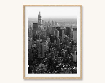 New York Poster Series I, Manhattan Printable Art, Black and White Wall Art, Urban Poster, Vintage Art, City Skyline Print, Original Photo