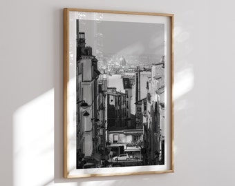 Black and White Paris Urban Printable Art III, Paris City Poster, Paris Architecture Wall Art, High Resolution Download, France B&W Photo