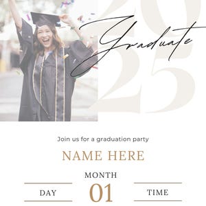 Editable Graduation Invitation