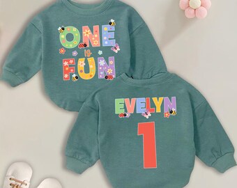 Personalized One is Fun Romper, Baby 1st Birthday Outfit, Fun To Be One Bodysuit, Cake Smash, Newborn, Funny Shirt for Kids
