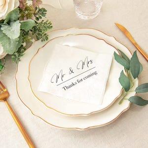 Personalized Wedding Napkins, Napkins for Table Decoration Engagement Party, Cocktail Beverage Dessert, Engagement Party Decor,Custom Napkin