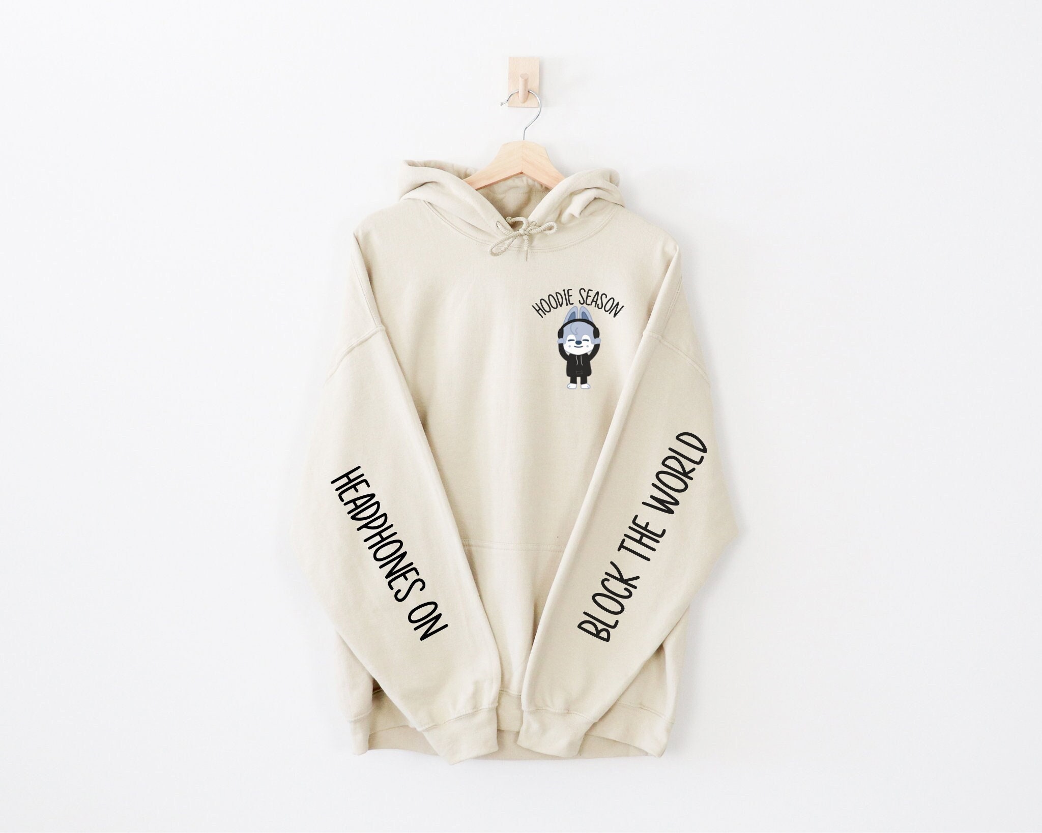 Hoodie Season Bang Chan Sweatshirt, Stray Kids Merch, Kpop Fan, Bang Chan, Wolf Chan, SKZ, SKZoo, Headphones, Block the World, Groovy Groovy