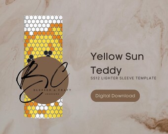 Yellow Sun Teddy SS12 Lighter Sleeve Template