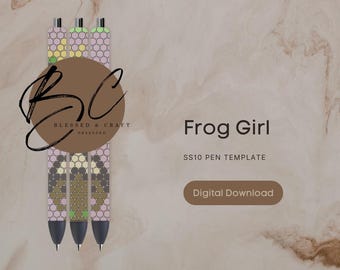 Szablon długopisu Frog Girl SS10