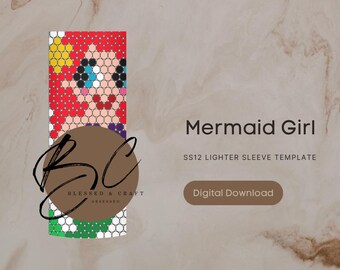 Mermaid Girl SS12 Lighter Sleeve Template