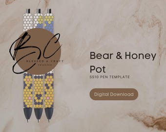 Szablon do długopisu Bear & Honey Pot SS10