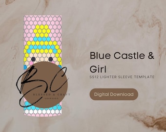 Blue Castle & Girl SS12 Lighter Sleeve Template