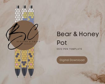 Szablon do długopisu Bear & Honey Pot SS12