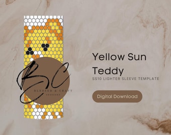 Yellow Sun Teddy SS10 Lighter Sleeve Template