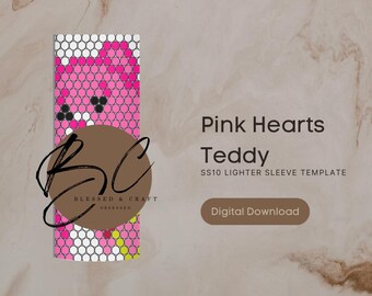 Szablon rękawa Pink Hearts Teddy SS10 Lighter