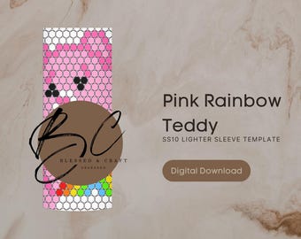 Szablon na rękaw Pink Rainbow Teddy SS10 Lighter