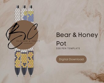 Szablon do długopisu Bear & Honey Pot SS8