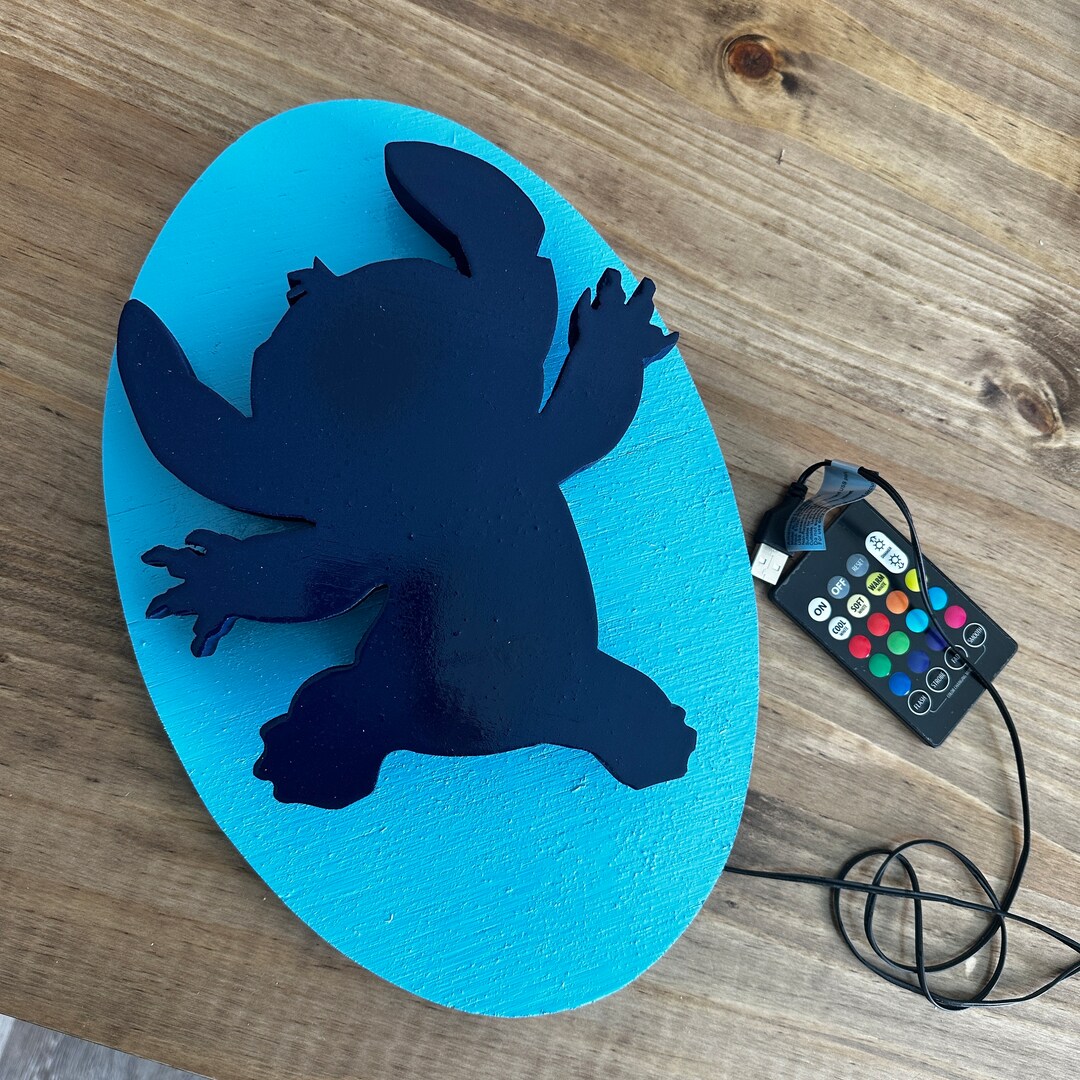 Stitch Light up Wall Art Night Light Etsy