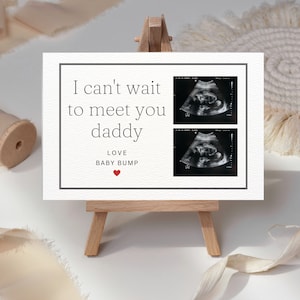 Tarjeta del Día del Padre / Papá futuro / Embarazo Regalo del Día del Padre para el esposo / Bebé por nacer / Regalo para papá / Tarjeta para papá / Plantilla imprimible Canva