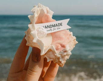 Handgemachte Muschelkerze | Küsten-Wohndekor | Ozean inspiriertes Sojawachs-Geschenk