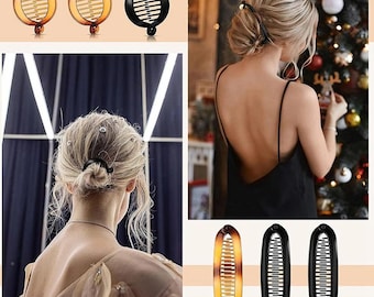 12-Piece Set of Fashionable and Versatile Leopard Print Shiny Banana Clips and Fish-Shaped Hair Clips