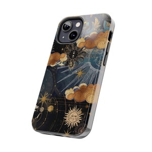 Funda estética para iPhone Funda de teléfono celestial para iPhone 15 14 13 Pro Max 12 Mini 11 XR 7 8 XS SE Sun Moon Star Estética Tough Case Collage imagen 6
