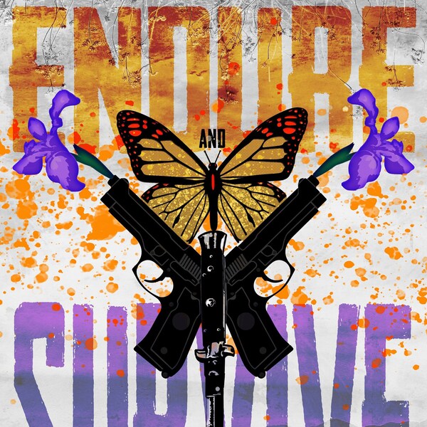 Endure and Survive Poster | TLOU Digital Artwork | Ellie Cordyceps Savage Starlight | Look for the Light | Survival Horror Culture | Poster