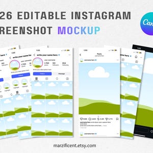 Instagram Feed Planner Mockup | 2026 Canva Template (Digital Download