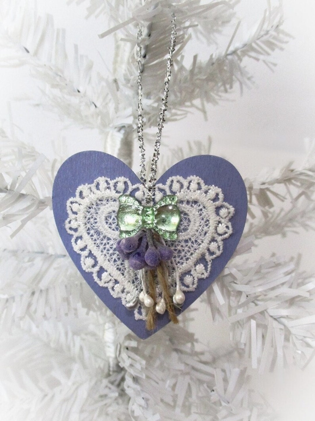 Purple Heart Christmas Ornament 