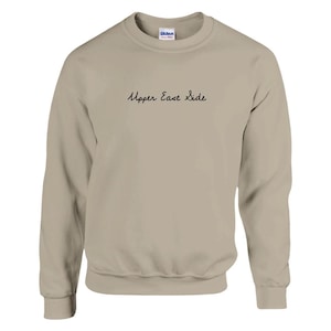 Upper East Side Embroidered Sweatshirt with Personalization Option