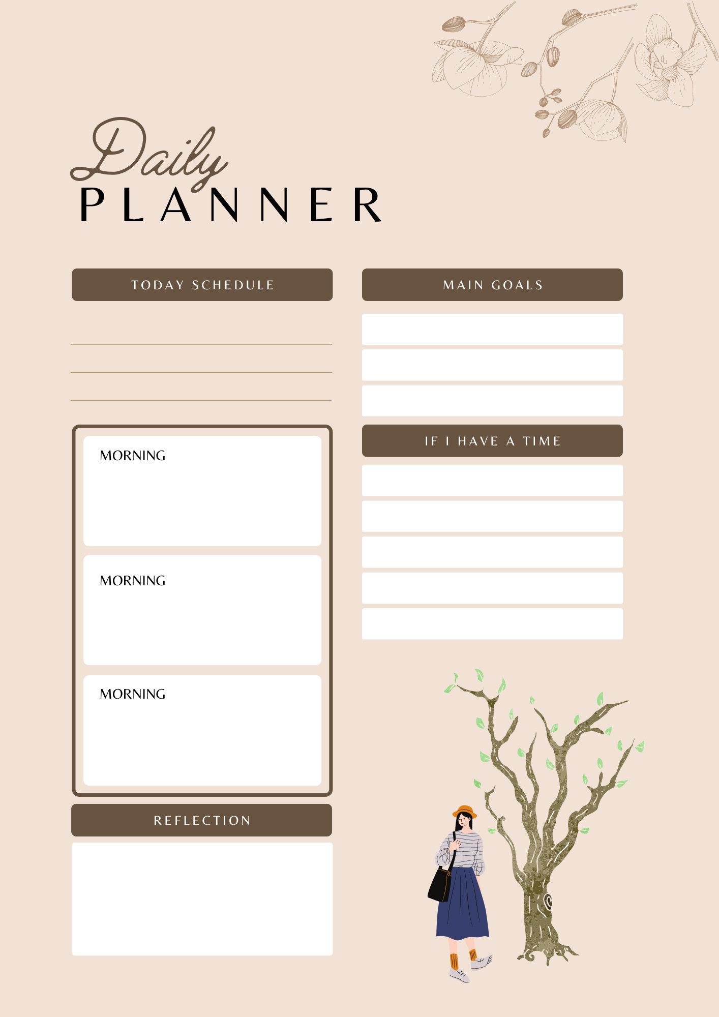 Printable Daily Planner | Printable Journal | Gratitude Journal | Daily ...