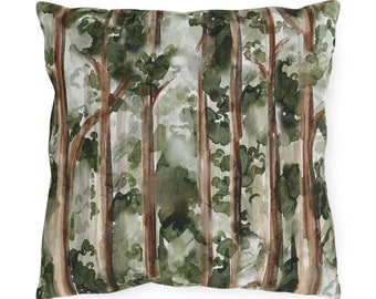 Almohadas de exterior Pine Tree, almohada forestal, maderas, almohada para árboles, almohada exterior
