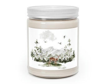 Candele profumate di cervi e boschi, 9oz