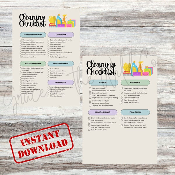 adhd homework checklist Deep Cleaning Checklist | Cleaning Checklist | Professional Cleaning Checklist | Home Cleaning Checklist