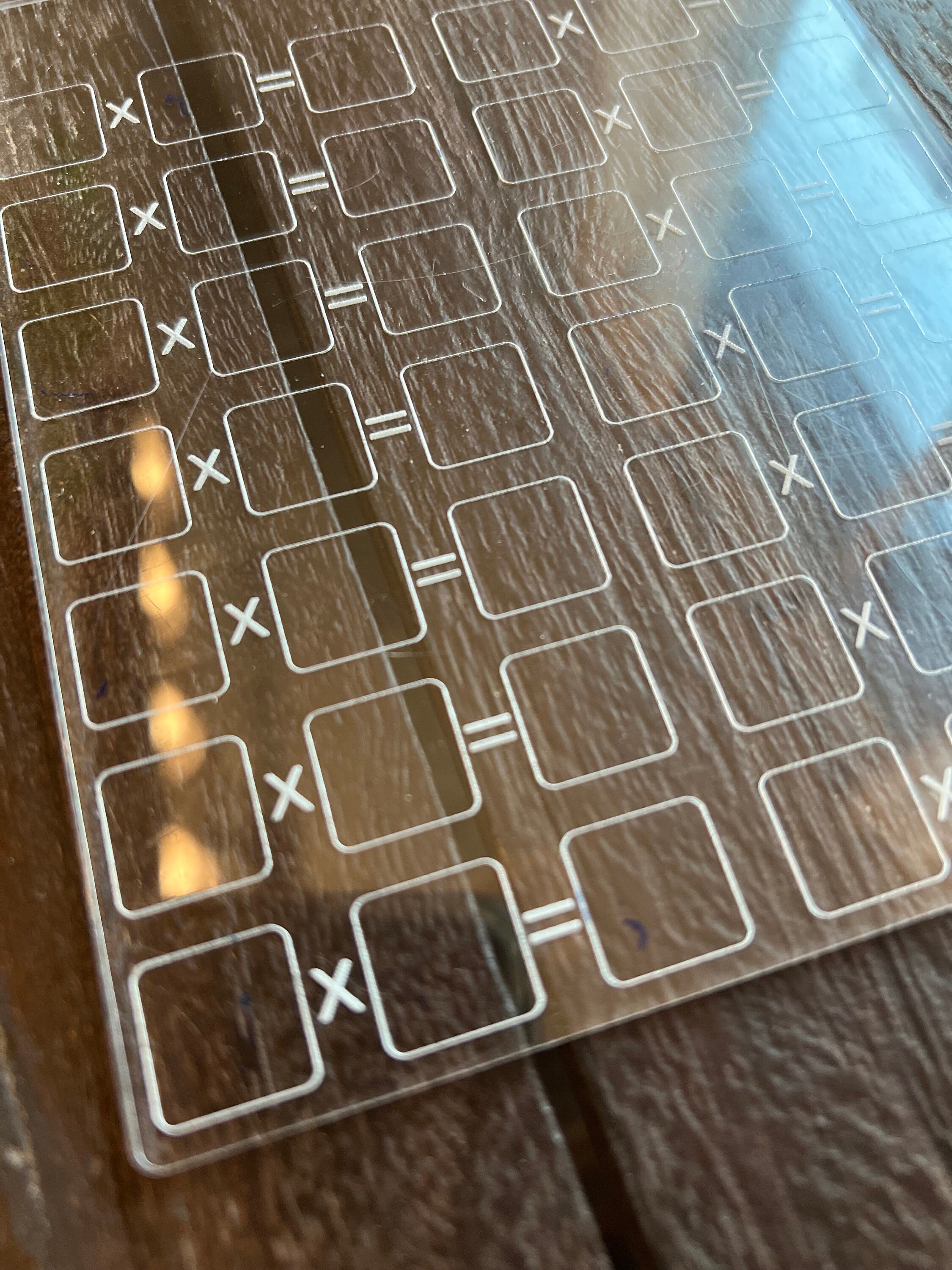 Acrylic Dry Erase Math Learning Boards Reusable Washable Math Board