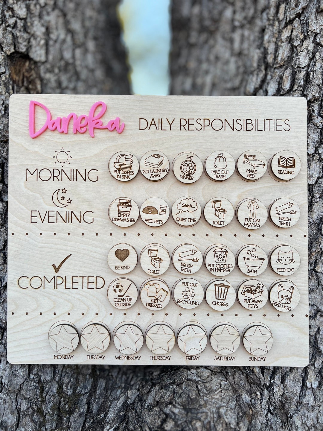 Kids Personalized Routine Chart Kids Chore Chart Kids Daily Checklist ...