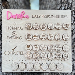 Kids Personalized Routine Chart Kids Chore Chart Kids Daily Checklist ...
