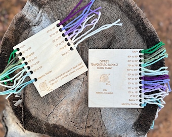 Personalized Temperature Blanket Color Chart 2025 Temperature Blanket Chart for Crochet Temperature Blanket Chart for Knitting
