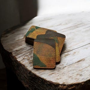 Porte-cartes en liège/création artisanale/Vegan friendly/cadeau artisanal femme&homme/accessoire de sac