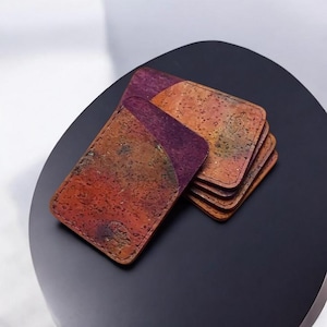 porte-cartes de crédit/porte-cartes fait main en liège/étui de carte de crédit minimaliste/cadeau fait main/produit végan