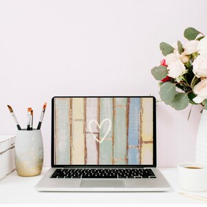 Aesthetic Desktop Wallpaper Warm Neutral Minimalist Laptop Background | Instant Download