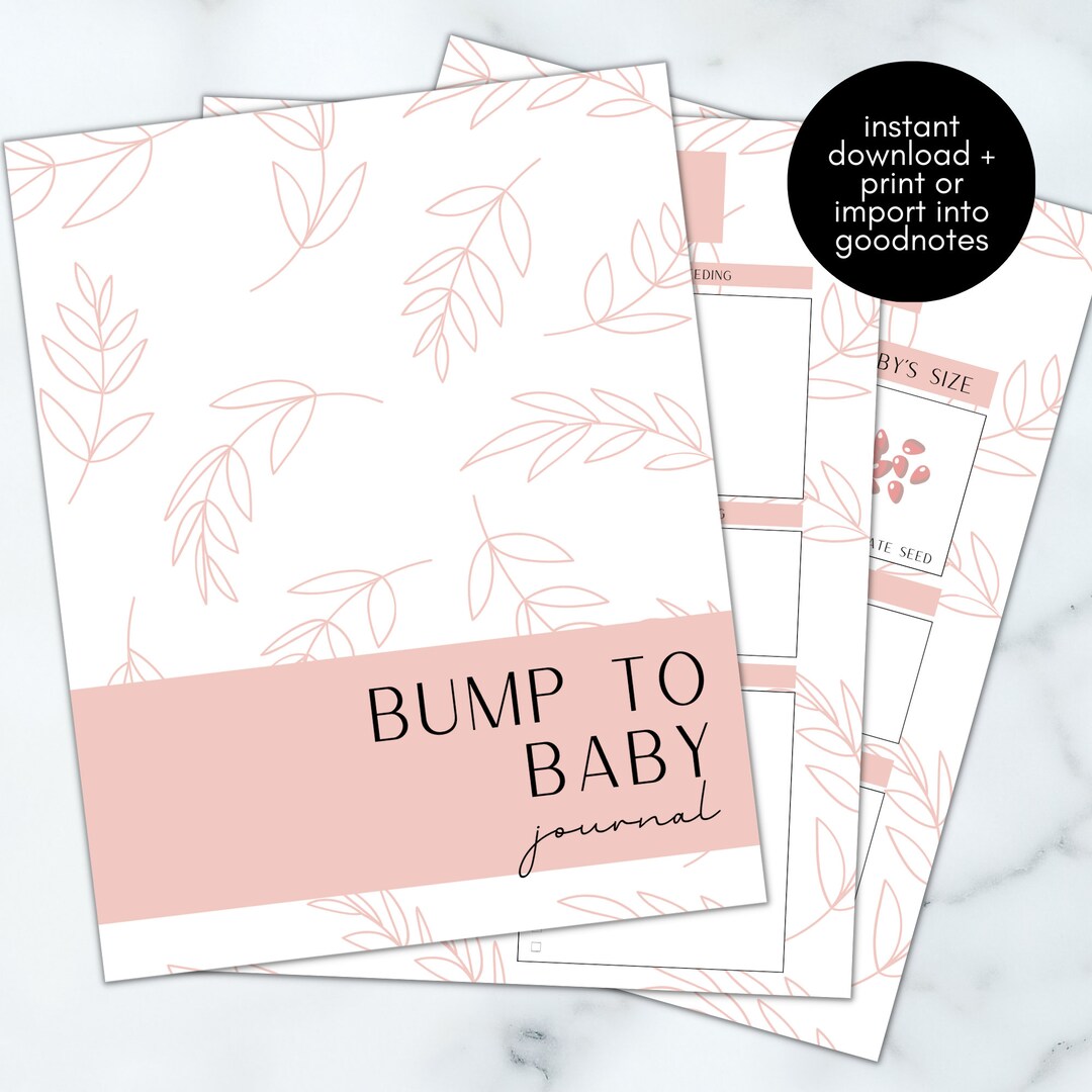Bump to Baby Journal Bump to Baby Diary Pregnancy Memory Etsy
