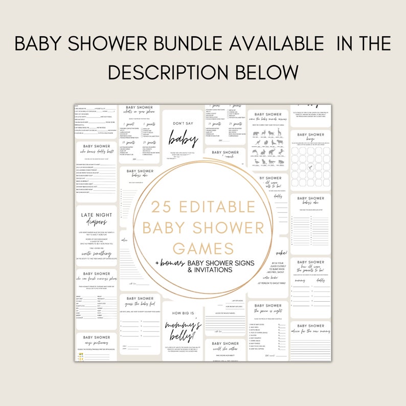 Baby Shower Word Search Printable Baby Shower Word Search - Etsy