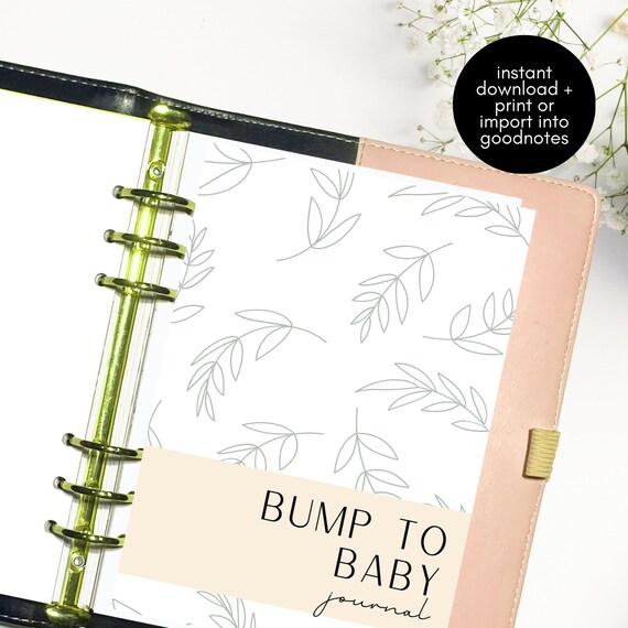 Digital Pregnancy Diary | Pregnancy Journal | Printable Maternity Planner | Bump to Baby Journal | For New Mom | New Mom Gift | Mom to Be