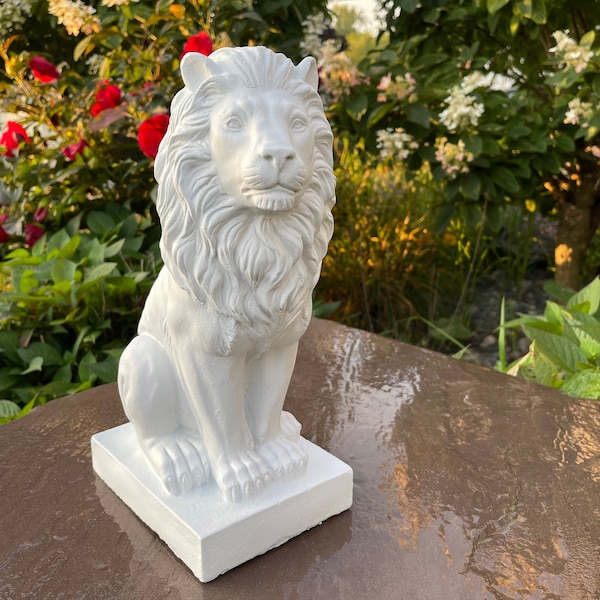 Large Concrete Lion Statues Etsy